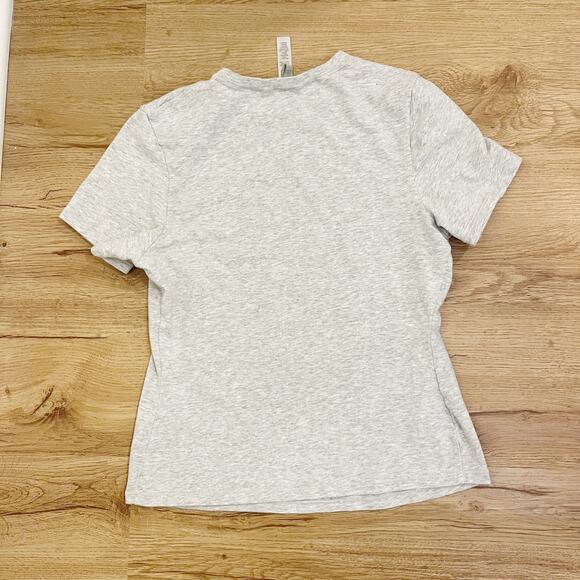 SKIMS Stretch Cotton Jersey Heather Gray Size Large T-Shirt - Picture 8 of 9